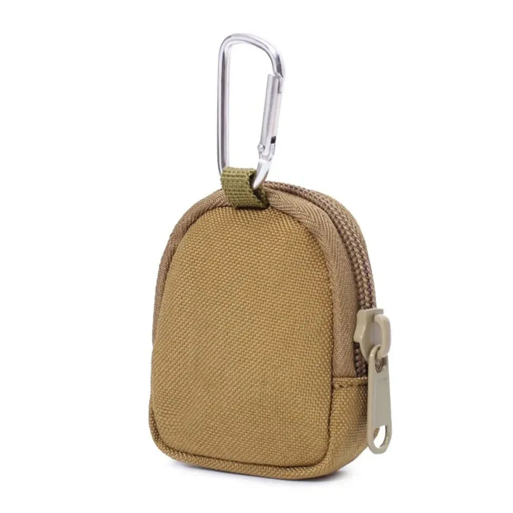 Tactical EDC Key Wallet Pouch Men Coin Purse Zipper Keychain Holder Compact Outdoor Utility Organizer Bag