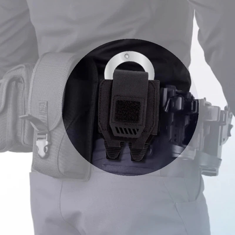 Tactical 500D Handcuff Pouch Low Profile Waist Case Holster Duty Belt Vest Law Enforcement Outdoor Hunting MOLLE Belt Bag