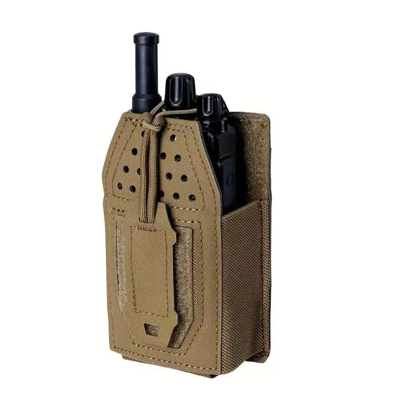 Tactical Radio Pouch Hunting Walkie Talkie Holder Open-Top Interphone Hanging Bag Molle Nylon Magazine Pouch