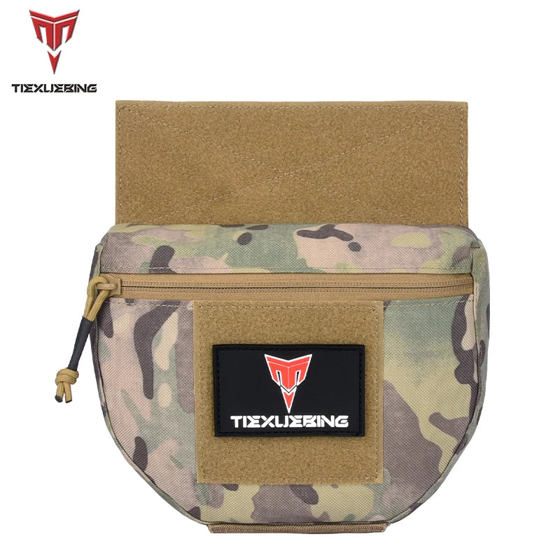Tactical Molle Chest Rig Drop Dump Pouch Bag For CRM CRX Vest Armor Carrier Storage Hunting Accessories Chest Pouch Lower Belly