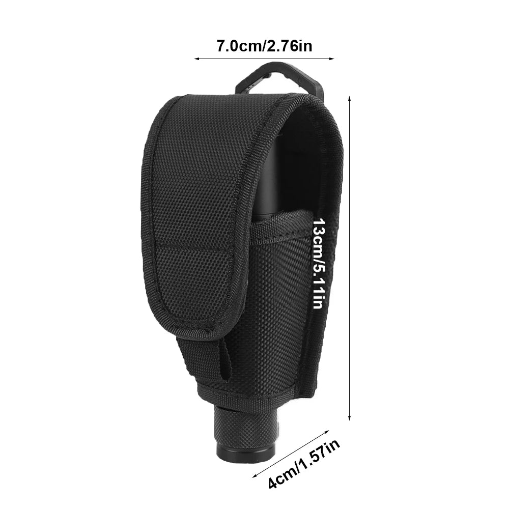 Tactical Flashlight Holster Nylon Molle Pouch Portable LED Torch Bag Waist Belt Pack for Hunting Camping Flashlight Bag