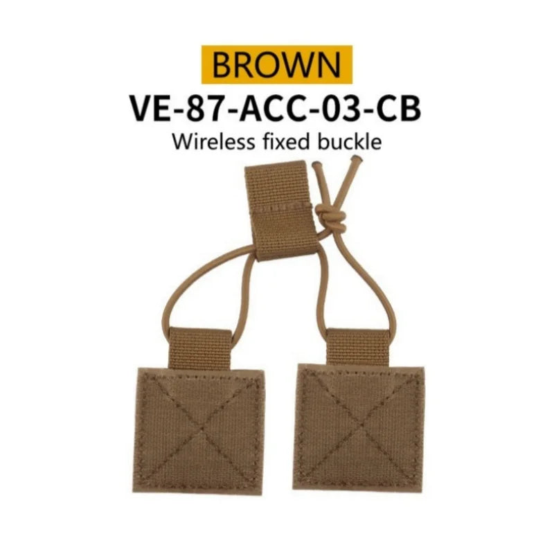 Outdoor Chest Hanging D3CRM Wireless Fixed Buckle Portable External Fixed Walkie Talkie Hook Wire Velvet Sticker Accessories