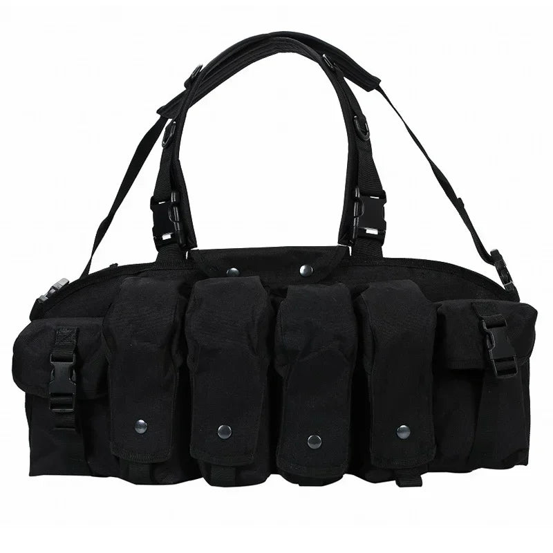 Hunting Vest CAK Chest Rig AK47 Molle Magazine Carrier Pouch M4 AR 7.62/5.56 Tactical Quick-Detach Waist Bag Outdoor Training