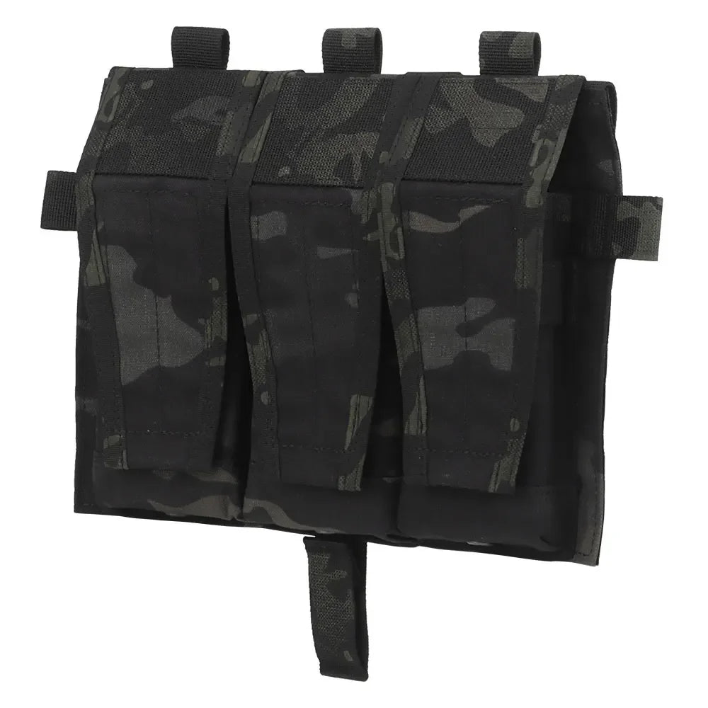 Tactical Triple Magazine Pouch 5.56 M4 Airsot Flip Cover Mag Pouch for AVS SPC JPC 2.0 Vest Wargame Mag Pouch