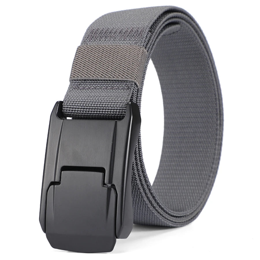 2026 New Stretch Belt For Men and Women Hard Quick Release Buckle Strong Real Nylon Unisex Elastic Belt Overalls Work Belt