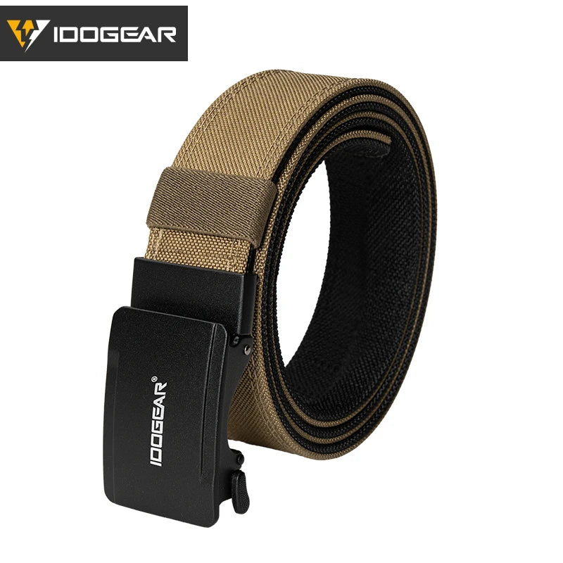 IDOGEAR Tactical 1.5” Belt 1000D Nylon with Slide Buckle for Men No Holes Adjustable Trim to Fit 3449
