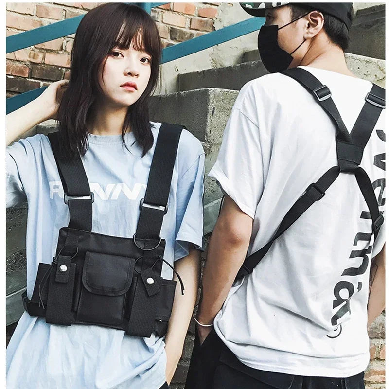 Functional Tactical Chest Bag Vest For Men Fashion Bullet Hip Hop Vest Streetwear Bag Kanye Women Hip-hop Chest Rig Bag Clothes