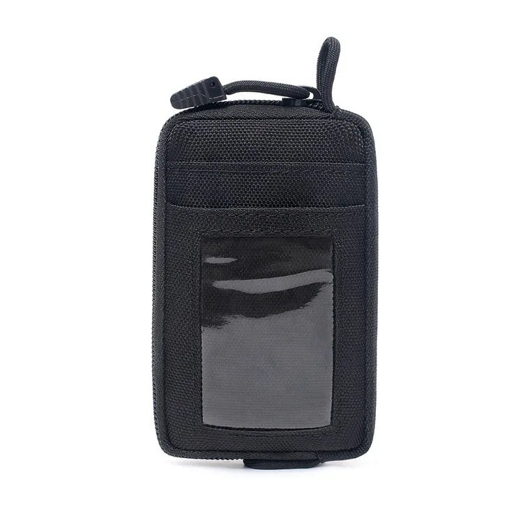 Tactical Waterproof Card Pack Outdoor EDC Pouch Key Purse Wallet Travel Kit Coin Purse With Card Slots Pack Zipper Waist Bag