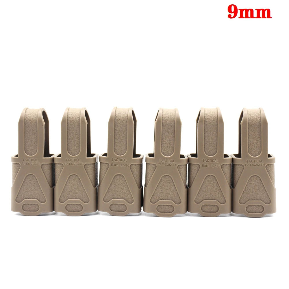 6PCS 7.62/5.56/9mm Fast Magazine Rubber Holster for M4 M16 AR15 AK GL 17 M9 Mag Pouch Sleeve Rubber Slip Cover Hunting Gear
