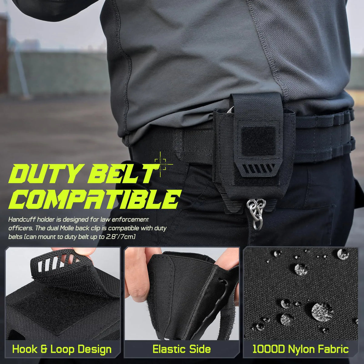 Tactical Molle Handcuffs Pouch Universal Handcuff Holster Duty Belt Vest Law Enforcement Outdoor Hunting Belt Pouch Bag