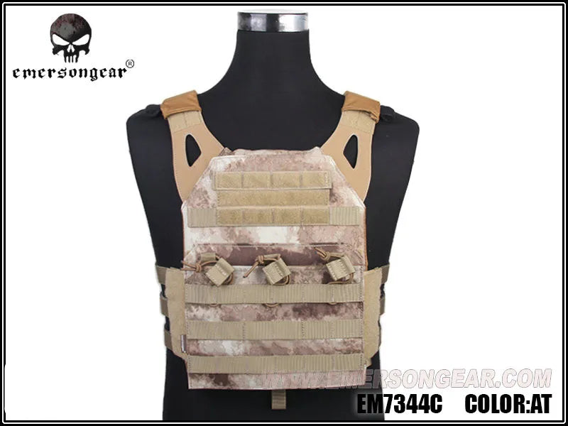 EMERSON Tactical Vest MOLLE JPC Vest Airsoft Paintball Chest Protective Plate Carrier MC Combat Vest + Plates