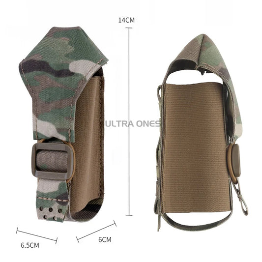 Tactical Smoke Grenade Pouch MOLLE System Outdoor Hunting Shooting CS Wargame Elastic Ammo Bag Quick Release Waist Belt Gear