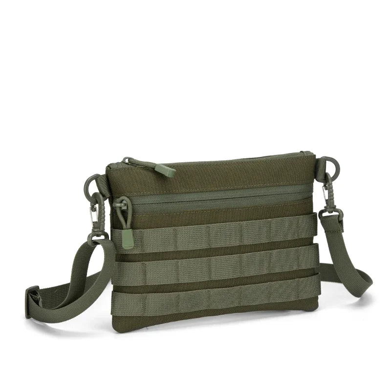 Tactical MOLLE Crossbody Bag 600D Nylon EDC Sling Shoulder Bag with Modular Webbing for Outdoor Hiking Daily Travel