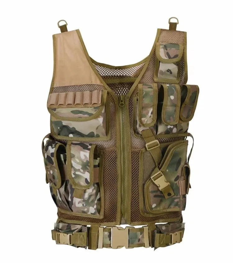 Molle Tactical Vest Combat Body Armor Vests Security Guard Hunting Army Outdoor CS War Game Airsoft Adjustable Training Jacket