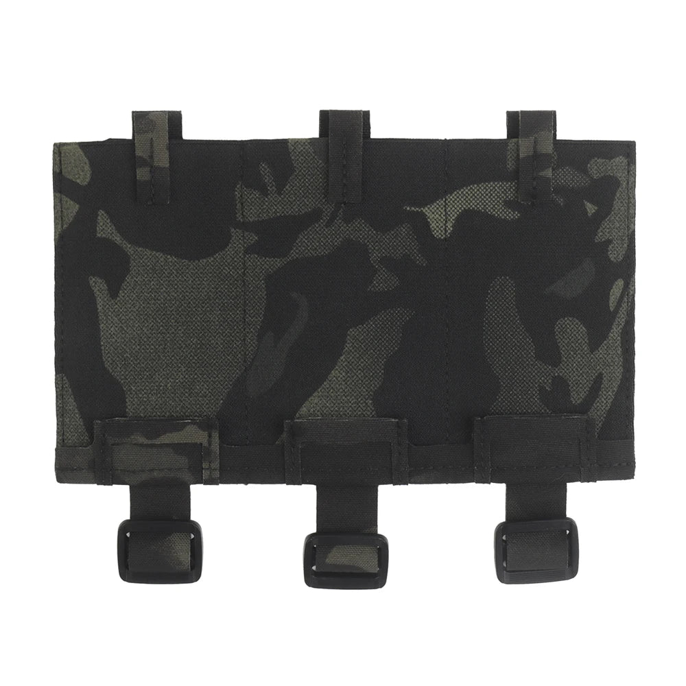 Tactical Elastic Triple Mag Pouch Panel Multi-Purpose MOLLE System Mount Hunting Combat Airsoft Magazine Bag Expand Accessories