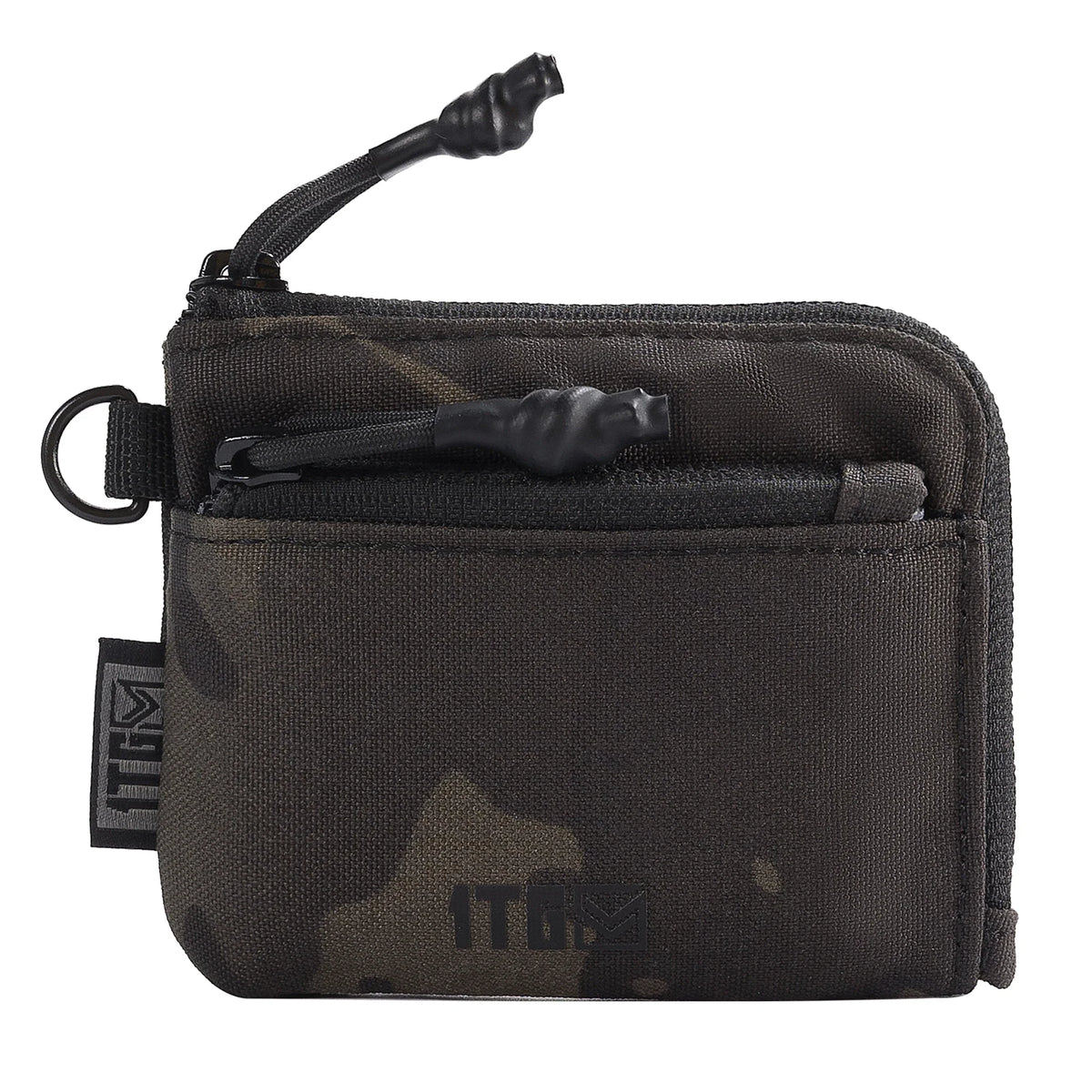 1TG TACTICAL Coin Purse, 500D Minimalist Wallet Change Purse ID Card Holder Money Pouch Tactical Bag with YKK Zipper-Camo