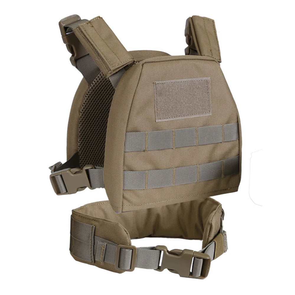 Tactical Kids Vest Waistband Set MOLLE Quick Release Hunting Airsoft CS Wargame Plate Carrier Children Vest Protective Gear