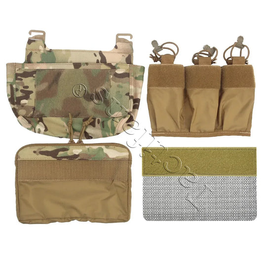 G-hook DOPE Front Flap Double Stack Abdominal Fanny Pack Triple Magazine Insert Kangroo Pouch For FCPC FCSK Plate Carrier Vest