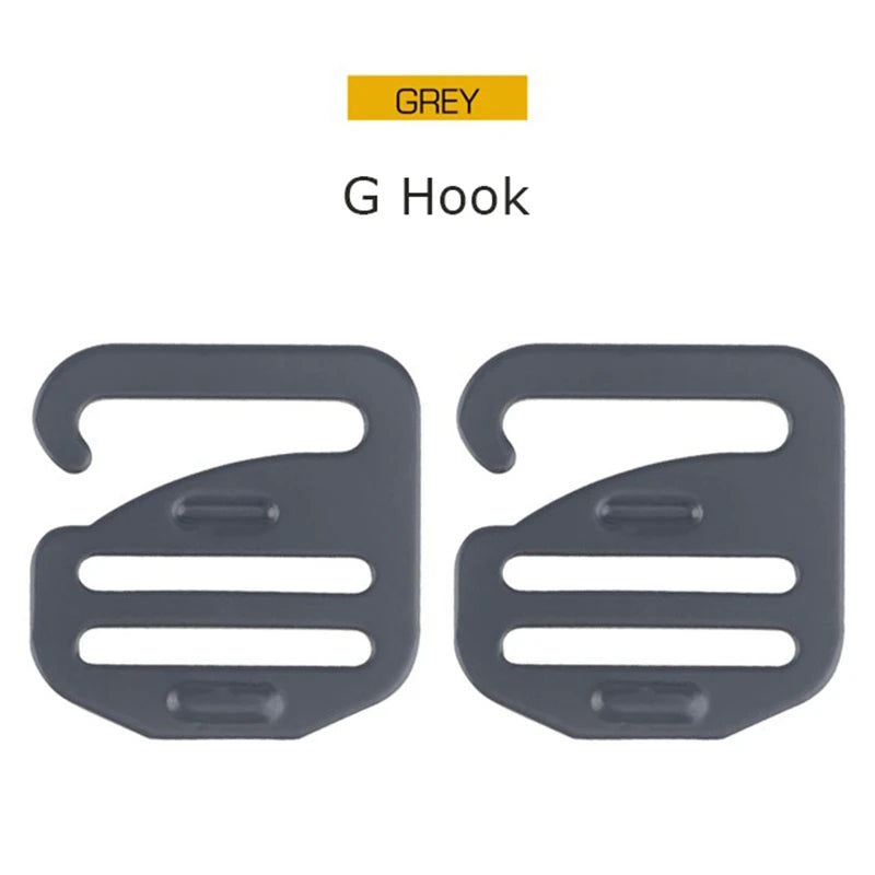 2pcs/set Tactical Vest Belt QASM Quick Attach Buckle/SRB Side Release Buckle/G Hooks Modular Vest Accessories
