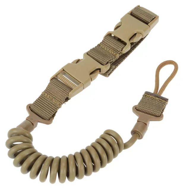 Multi-purpose Spring Lanyard Outdoor Wear-Resistant Elastic Key Chain Safety Rope Anti Loss Military Tactical Lanyard