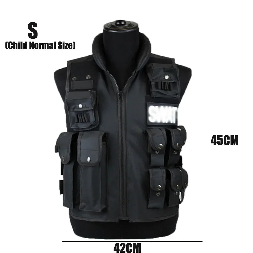 Multi Pockets Tactical Vest Hunting Outdoor Waistcaot SWAT Training CS Game Waist Coat Paintball Modular Security Guard Vests