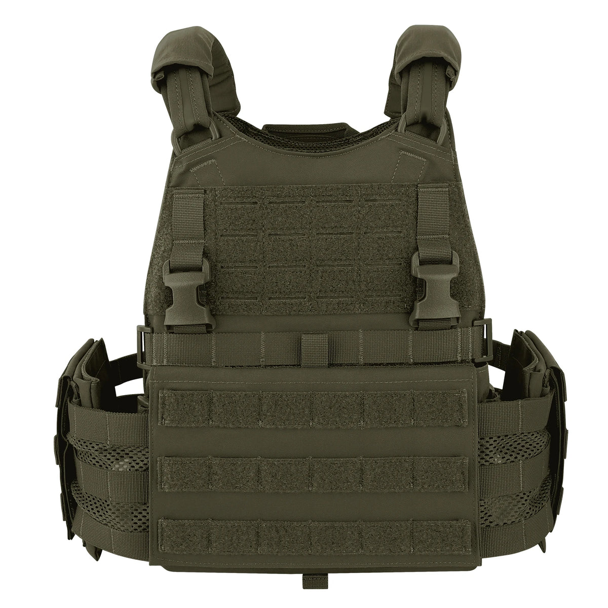 KRYDEX Tactical Modular Men's Vest MOLLE Heavy Duty SCARAB Plate Carrier Vest With Side Pouch For Airsoft Paintball Hunting