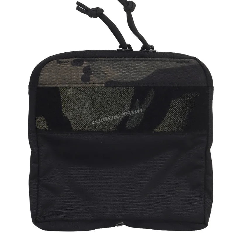 Tactical Slim Small Half Pocket Kangaroo Insert Pouch Zipper Bag FERRO STYLE Outdoor Storage DOPE Front Flap Hunting Accessories