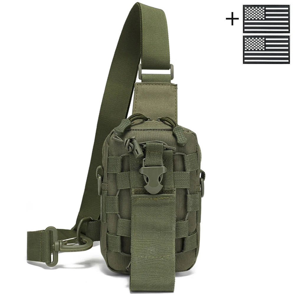 Outdoor water bottle chest bag small crossbody bag cycling multifunctional tool bag