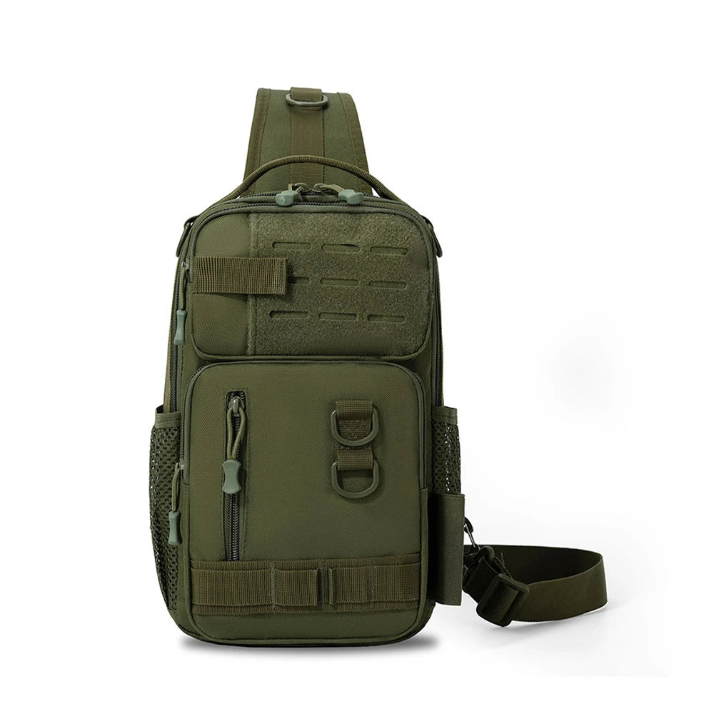 Tactical Shoulder Pistol Bag Concealed Carry Gun Bag Sling Backpack Chest Pack Molle Utility EDC Admin Pouch for Hunting