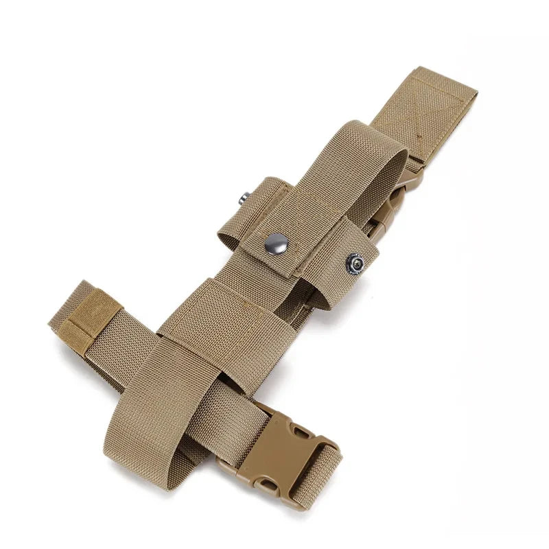 Tactical Drop Leg Kettle Water Bottle Holster,MK9 Pouch Belt Carriers,Thigh Pack Leg Bag,Pepper Spray,Mini Extinguisher