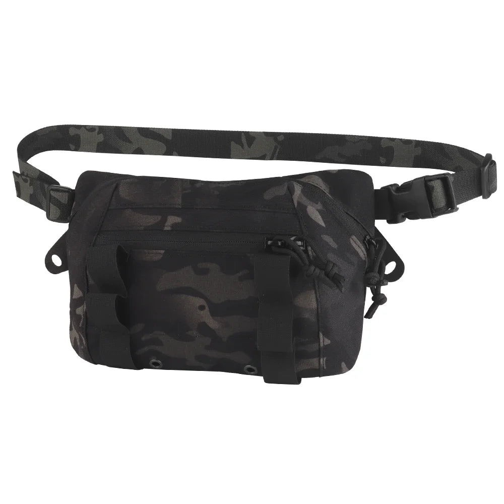 Tactical SS Style Abdominal Dangler Drop Storage Pouch Box MOLLE Waist Bag Fit Plate Carrier Vest Airsoft CS Game Hunting