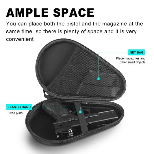 Concealed Carry Pistol Gun Bag Handgun Case Waterproof Gun Storage Bag Pistol Protection Case Gun Holster Handbag Mag Pouch