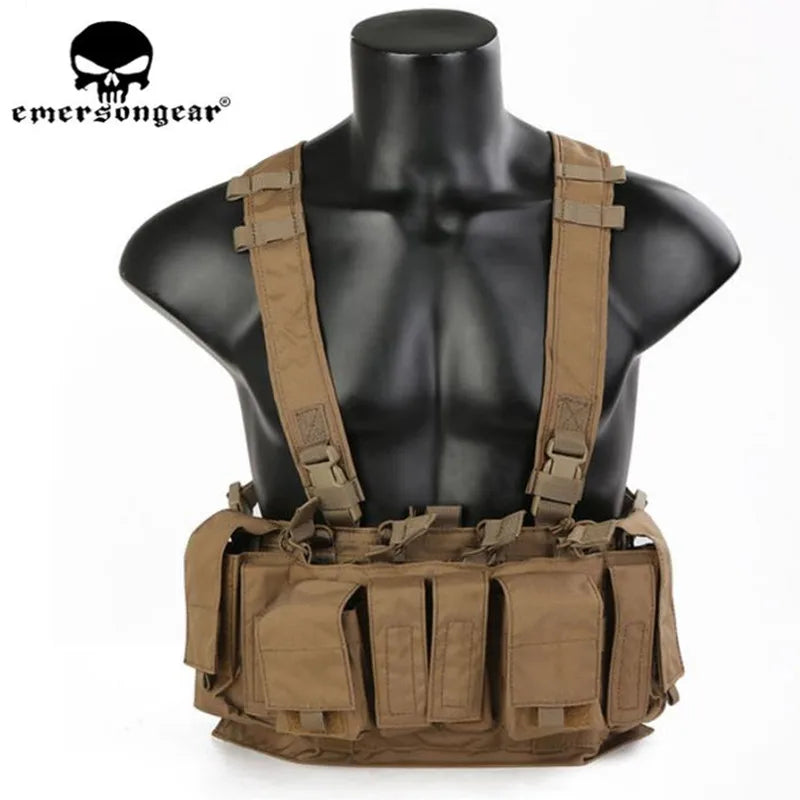 Emersongear MF Style Tactical Chest Rig UW Gen IV Airsoft Hunting Vest Harness Split Front Carrier
