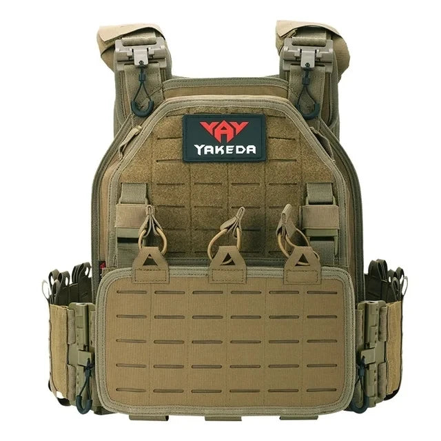 YAKEDA Tactical Vest Outdoor Hunting Plate Carrier Protective Adjustable Vest Airsoft Carrier Combat Equipment 6094 vest