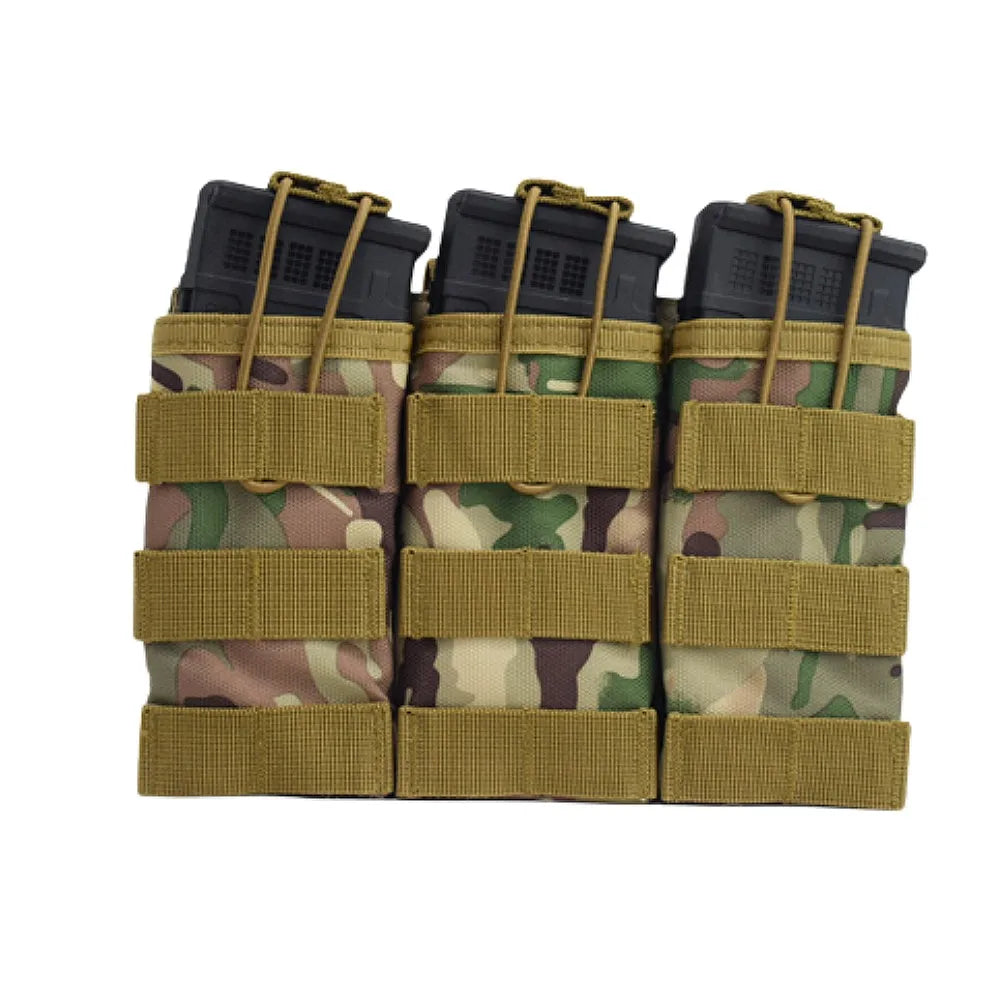 Triple Magazine Pouchs Molle Pouch 7.62 AK 74 47 AR15 M4 5.56 Rifle Ammo Mag Bag Airsoft Gun Accessories Torch Holster