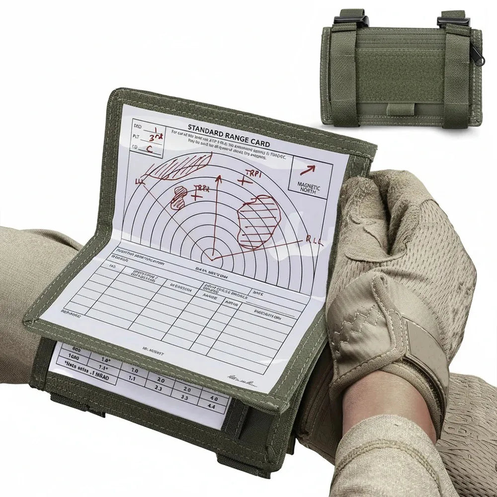 Tactical Map Case Arm Sleeve Wrist Map Holder Wristband Map Pouch Card Holder for Shooting Rescue Field Measurement