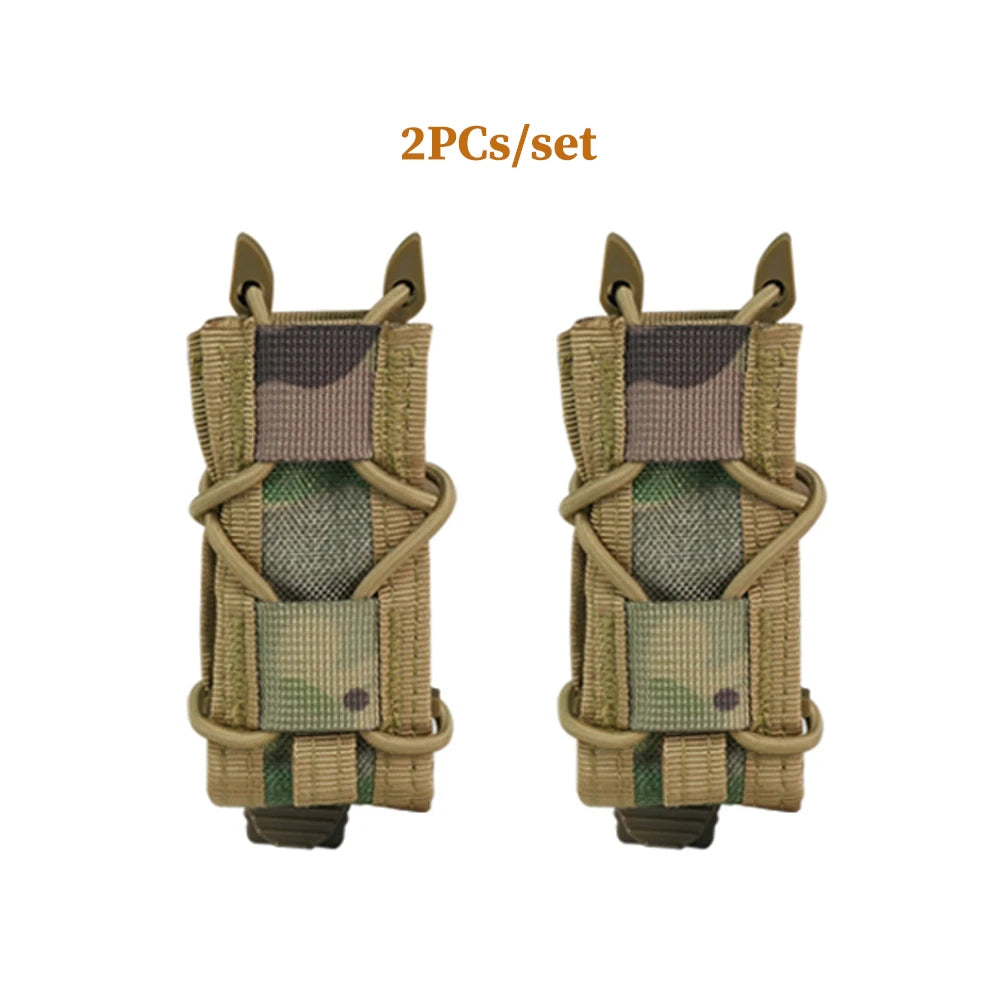 Tactical Magazine Pouch Single Mag Holster Molle Flashlight Pouches Torch Holder 9MM Pistol Magazine Pouch EDC Waist Bag