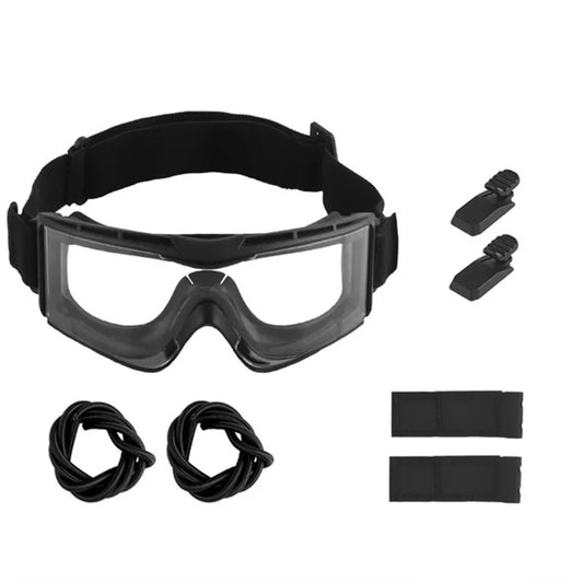 Wosport W810 Goggles Clear Lens Airsoft Protective Eyewear, Windproof Dustproof Shooting Motocross Motorcycle Glasses