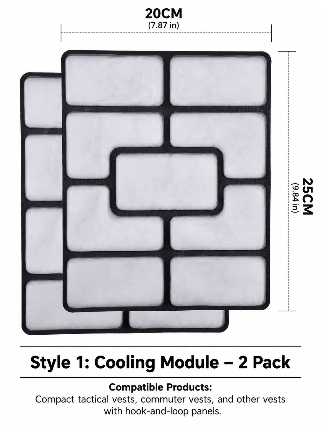 Tactical Vest Cooling Pad – Outdoor Work Heatstroke Prevention and Cooling Device Refrigerated Ice Pack, Summer Physical Coolin
