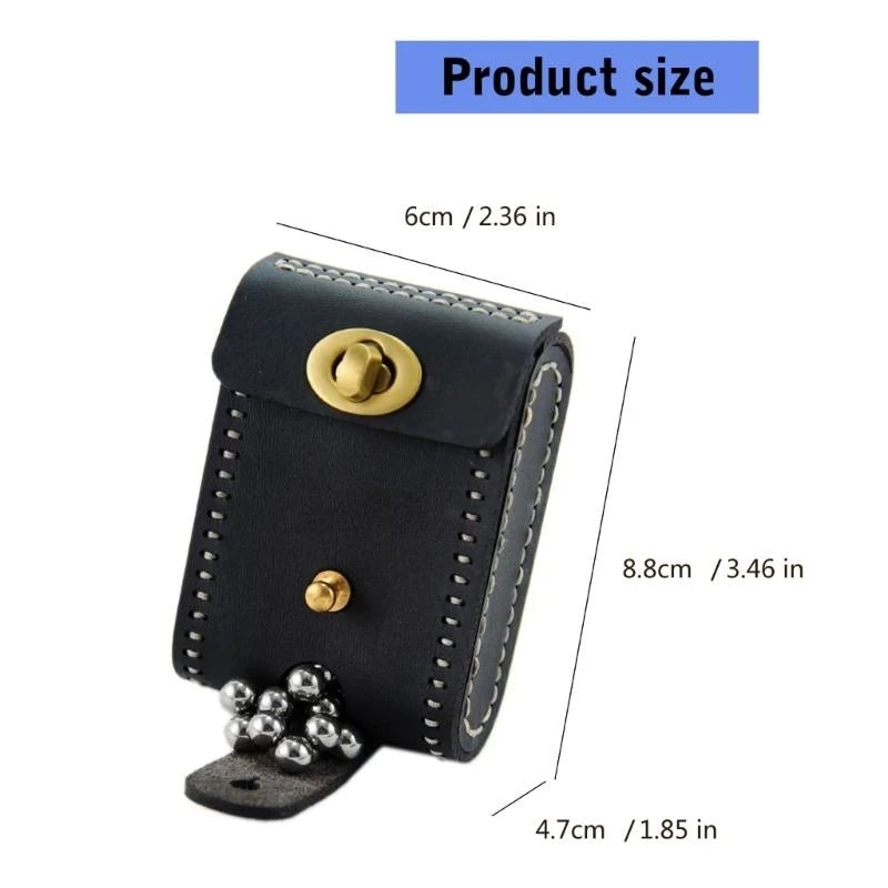 Q39E Steel Balls Bag PU Leather Belt Bag Balls Pouches for Hunting
