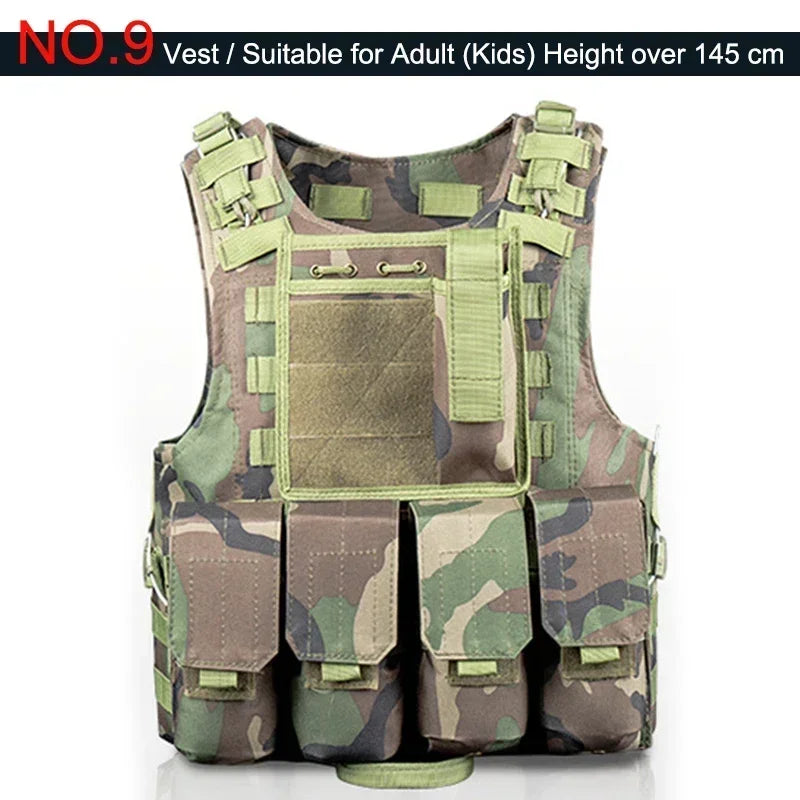 Outdoor Airsoft Tactical Kids Children Vest Uniform Hunting Equipment Kids Boy Girl Camouflage Hiking CS Hunting Clothes