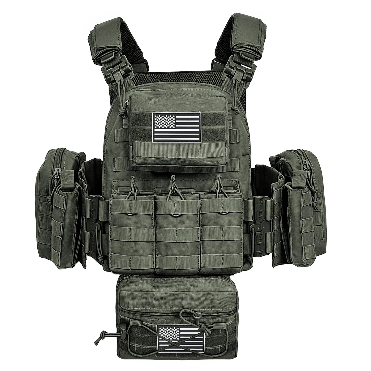 MOLLE Expansion+Quick Disassembly Structure Full Set of Accessories Multi functional Hunting Vest, Removable and Reasonable