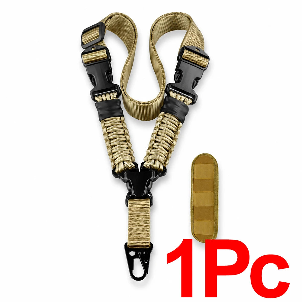 Single Point Sling Tactical Sling Adjustable Multifunctional Wear Resistant Nylon Shoulder Strap Outdoor Sports Hunting Harness