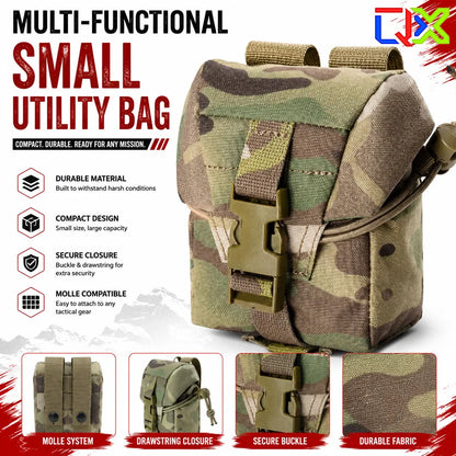 QX Tactical Frag Pouch MOLLE Multi-Function Tool Pouch Belt Storage Pouch Outdoor Hunting Accessories Gear Pack
