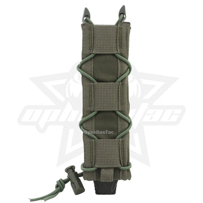 OPHIDIAN Pistol Magazine Pouch Fits MP5/MP7/.45 Long Single MOLLE/PALS Malice Clip Shock Cord 500D Nylon Polymer Side Panels