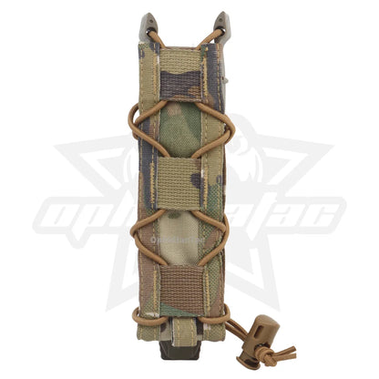 OPHIDIAN Pistol Magazine Pouch Fits MP5/MP7/.45 Long Single MOLLE/PALS Malice Clip Shock Cord 500D Nylon Polymer Side Panels