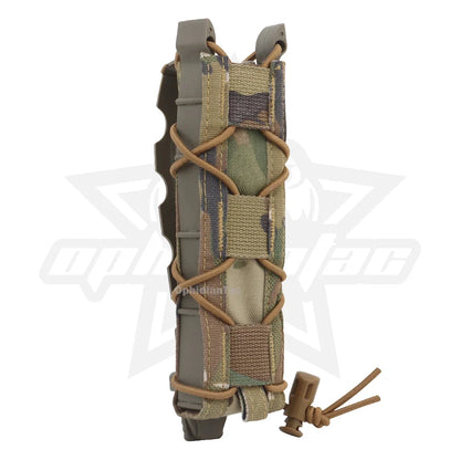 OPHIDIAN Pistol Magazine Pouch Fits MP5/MP7/.45 Long Single MOLLE/PALS Malice Clip Shock Cord 500D Nylon Polymer Side Panels