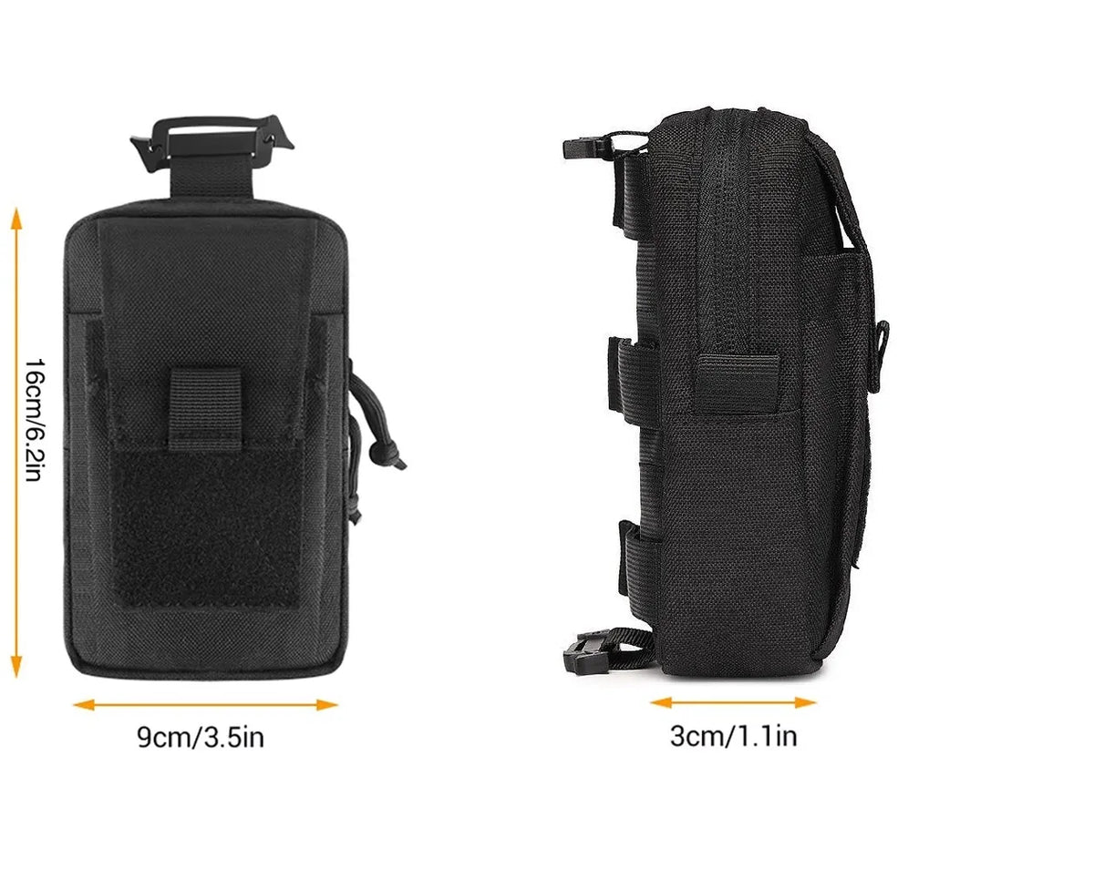 Molle Backpack Strap Bag Phone Holder Outdoor Sports Running Camping Hiking Hunting Accessories Organizer EDC Tool Waist Pouch