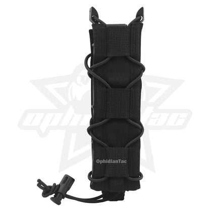 OPHIDIAN Pistol Magazine Pouch Fits MP5/MP7/.45 Long Single MOLLE/PALS Malice Clip Shock Cord 500D Nylon Polymer Side Panels