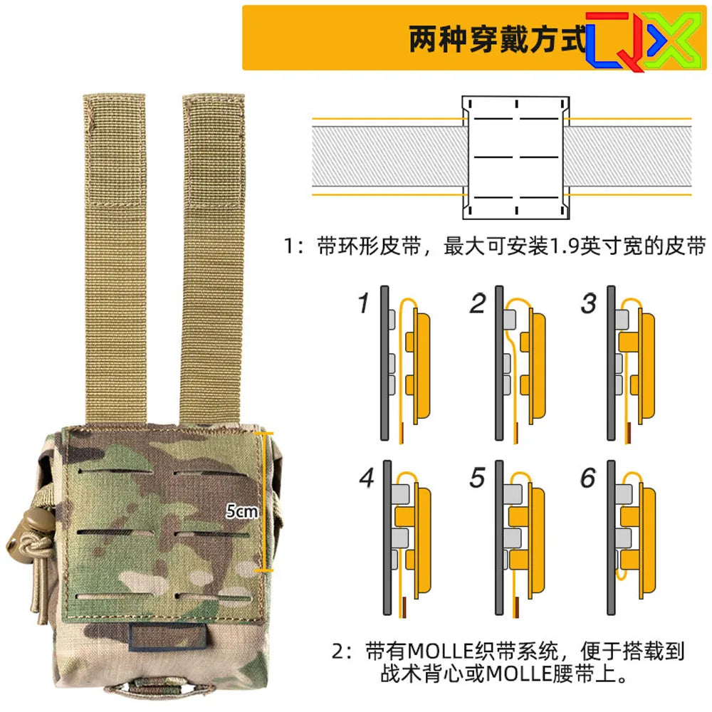 QX Tactical Frag Pouch MOLLE Multi-Function Tool Pouch Belt Storage Pouch Outdoor Hunting Accessories Gear Pack